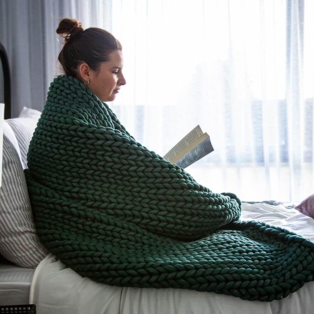 Forest Green Chunky Knit