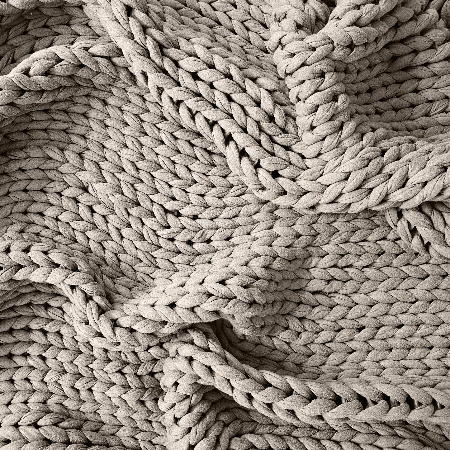 Chunky Knit Weighted Blanket - Natural