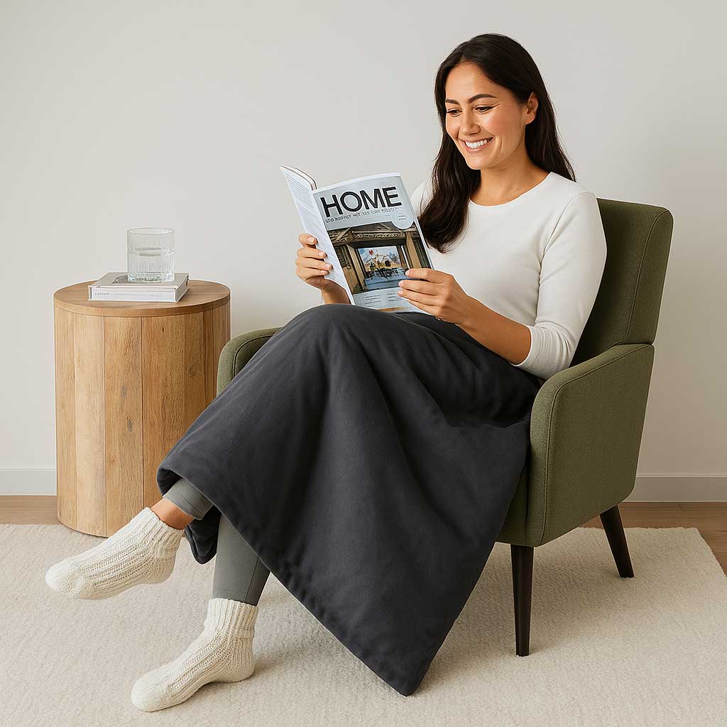 Cotton Weighted Lap Blanket - Grey