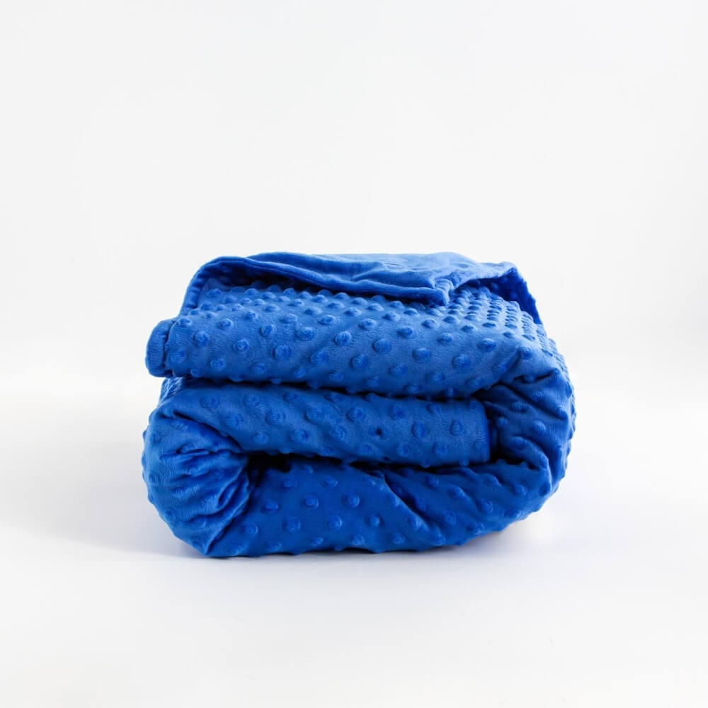 Mink with Sensory Dots folded kids weighted blanket nz