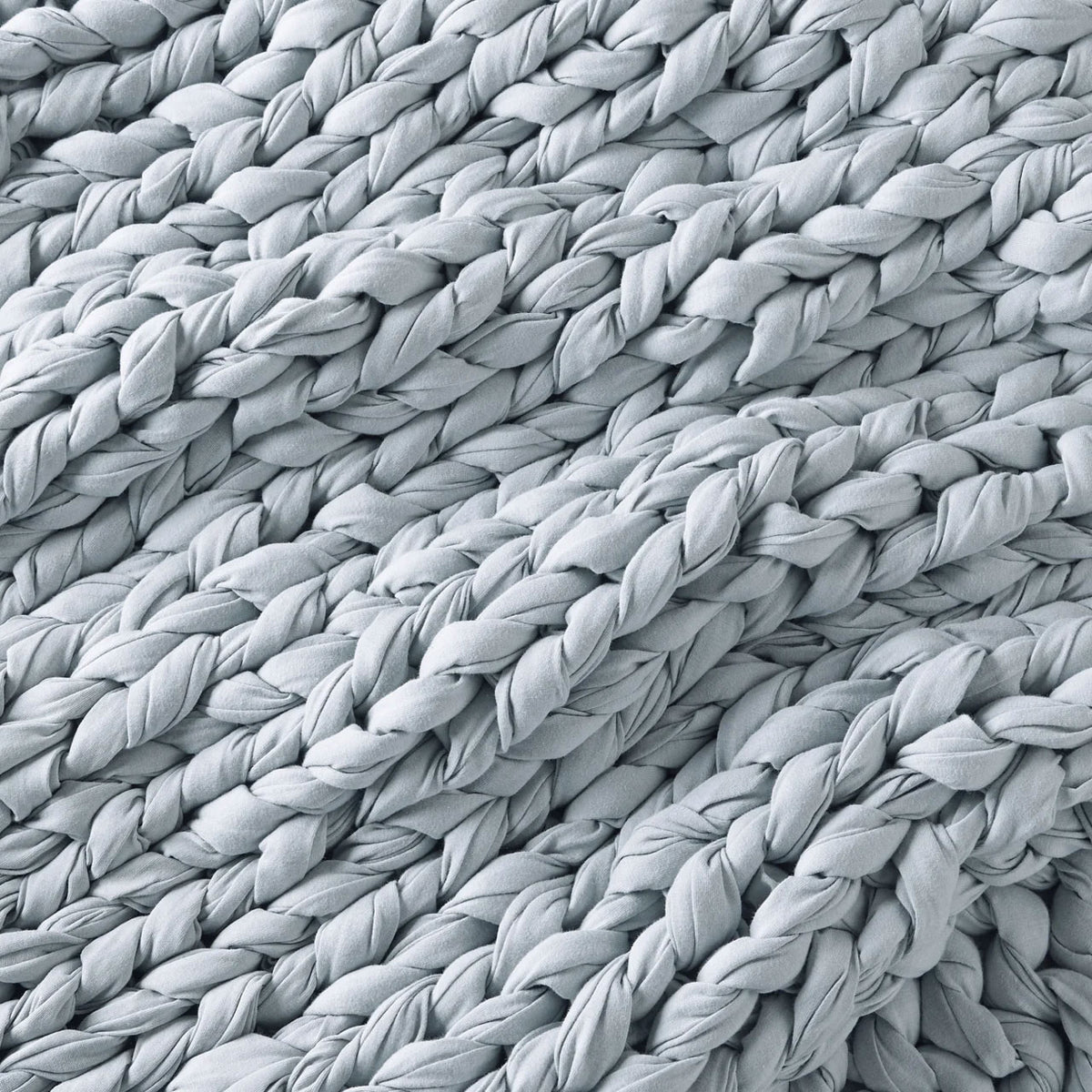 Chunky Knit Weighted Blanket -  Coastal Blue