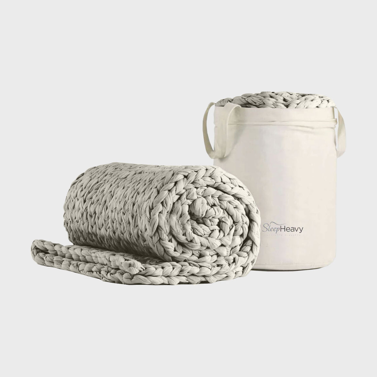 Chunky Knit Weighted Blanket - Sage