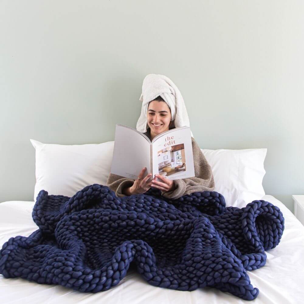 Blue Chunky Knit