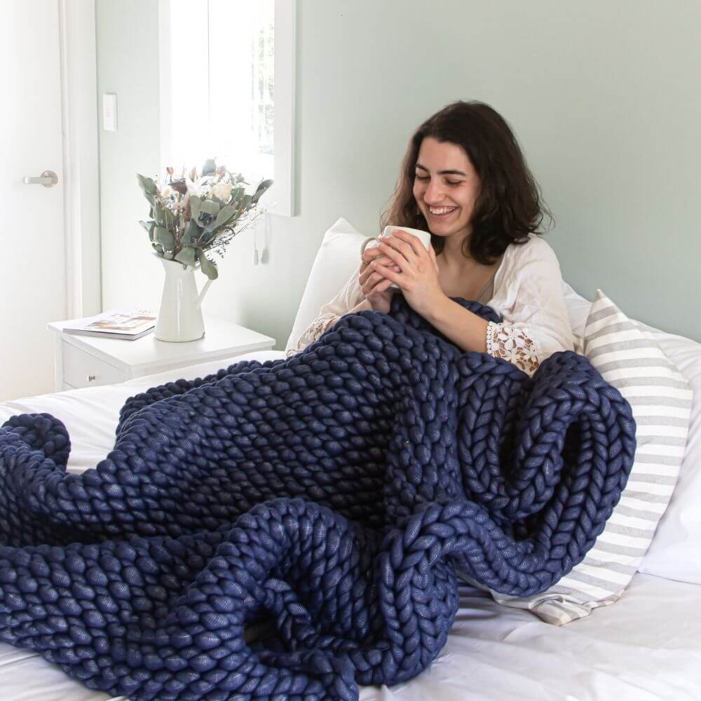 Blue Chunky Knit